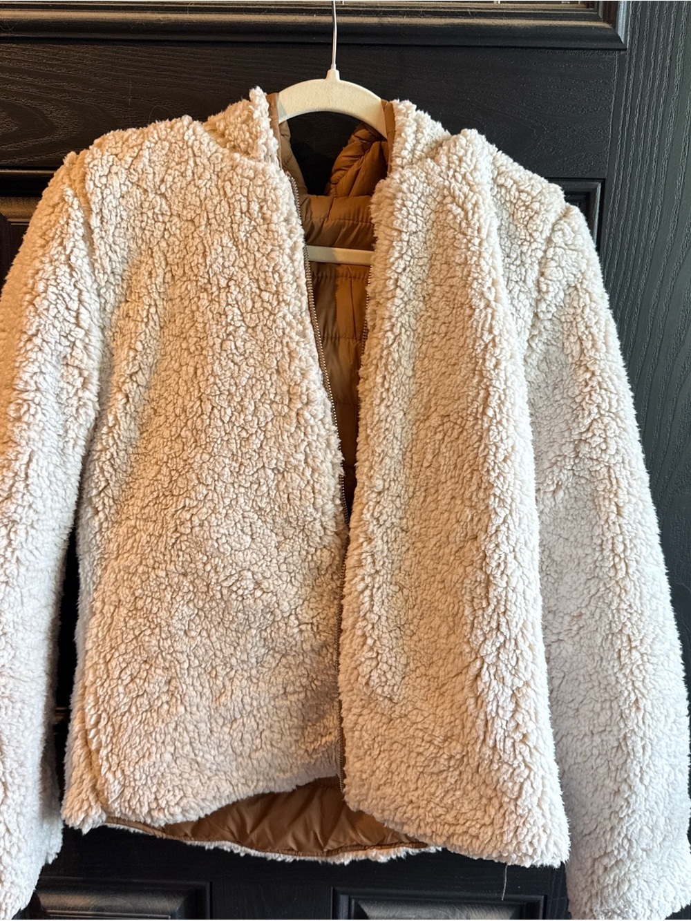Cozy Cream Sherpa Jacket Reversible